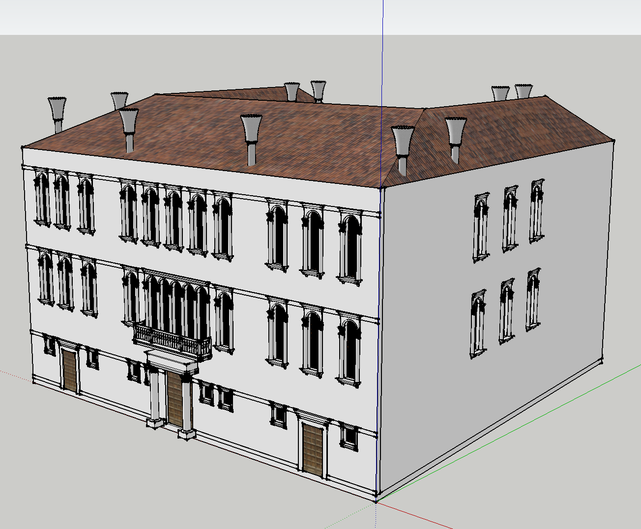 Fig. 2. Model of a Venetian palazzo created by students in Visualizing Venetian Art
