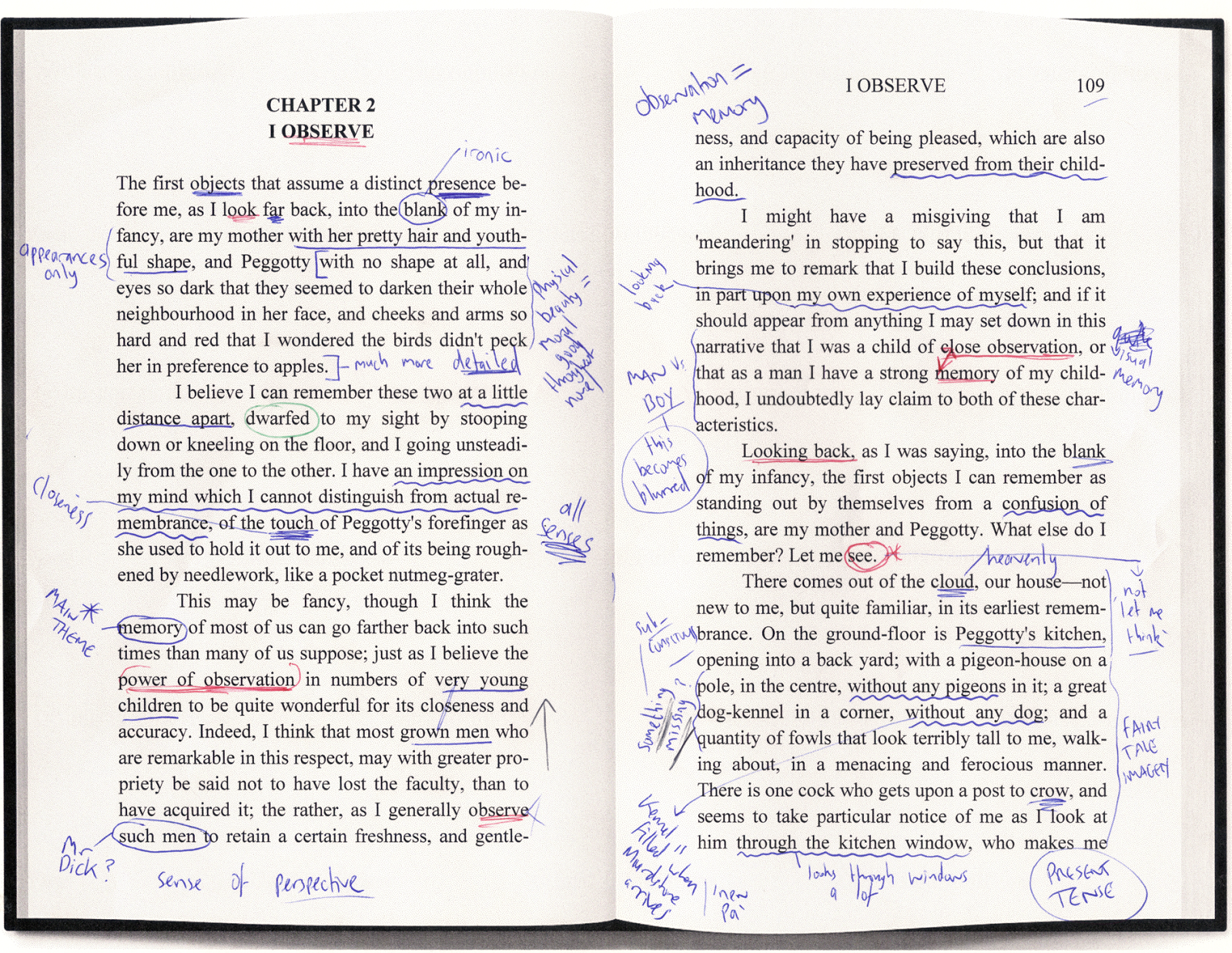 Figure 1: Traditional close reading on paper