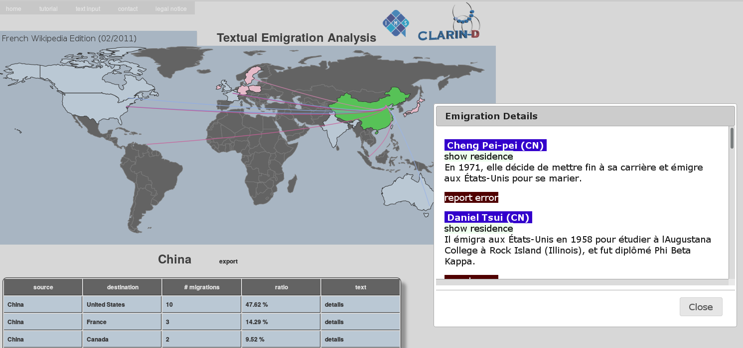 
                        Figure 2: Screenshot of the TEA web application
                    